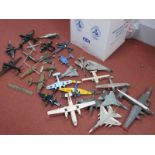 Large Quantity of Built and Painted Plastic Model Kit Aircraft, mainly Military aircraft noted:- One