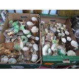 Hornsea Pottery, to include mainly 'Fauna' jugs, vases and flower holders, etc:- Two Boxes.