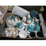 Denby 'Green Wheat' Table Pottery, of approximately twenty six pieces, including tea pot.