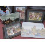 A Set of Three Framed and Glazed Sentimental WWI Prints - 'The Proposal', 'The Hasty Wedding' and '