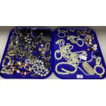 A Mixed Lot of Assorted Costume Jewellery, including imitation pearls, assorted earrings, dress