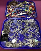 A Mixed Lot of Assorted Costume Jewellery, including hair clips, bangles, ladies wristwatches,
