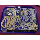 A Mixed Lot of Assorted Costume Jewellery, including imitation pearls, crystal beads, bracelet,