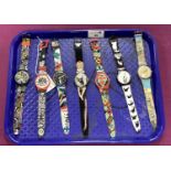 Swatch - A Collection of Assorted Wristwatches, (some damage) :- One Tray Unable to confirm if