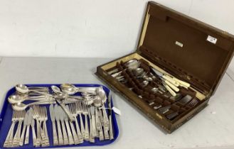 Community Plate Hampton Court Pattern Part Canteen of Cutlery, including tea and coffee spoons;