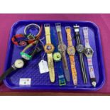 Swatch - A Collection of Assorted Wristwatches, (some damage) :- One Tray