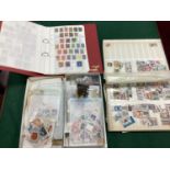 Stamps; world stamps, early to modern, housed in a stockbook, double ring binder and loose in box.