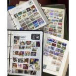 Stamps; A collection of world stamps, mainly modern, housed in four loose leaf albums, plus one
