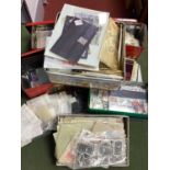 Stamps; British Commonwealth and World stamps stored in five small tins and one box, a good sorted