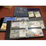 Four Albums of Flown Covers, many signed, 230 items, in good condtion.