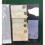 Stamps, a small collection of Queen Victoria covers including four Penny Red Stars and a 6d lilac