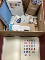 Sorter Box of World Stamps, early to modern, loose in packets and in three albums, plus a small