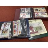 Three Albums of Philatelic Numismatic Covers, sixty items in good condition with half signed.