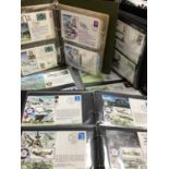 Four Albums of Flown and Anniversary Covers, a total of 280 items some signatures present, good