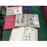 World Stamp Collection, mainly early, housed in four albums, plus an unused loose leaf album,