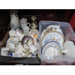 Sadler 'A Day At The Races' Teapot, collectors plates plus other ceramics:- Two Boxes