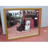 A reproduction 'Black and White Buchanan's choice old scotch whiskey' advertising pub mirror 40 x