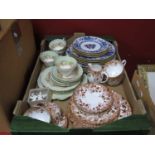 Paragon 'Damask Rose' Tea Ware, of thirteen pieces. Minton dinner plates, ceramic cats, etc:- One