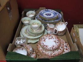 Paragon 'Damask Rose' Tea Ware, of thirteen pieces. Minton dinner plates, ceramic cats, etc:- One