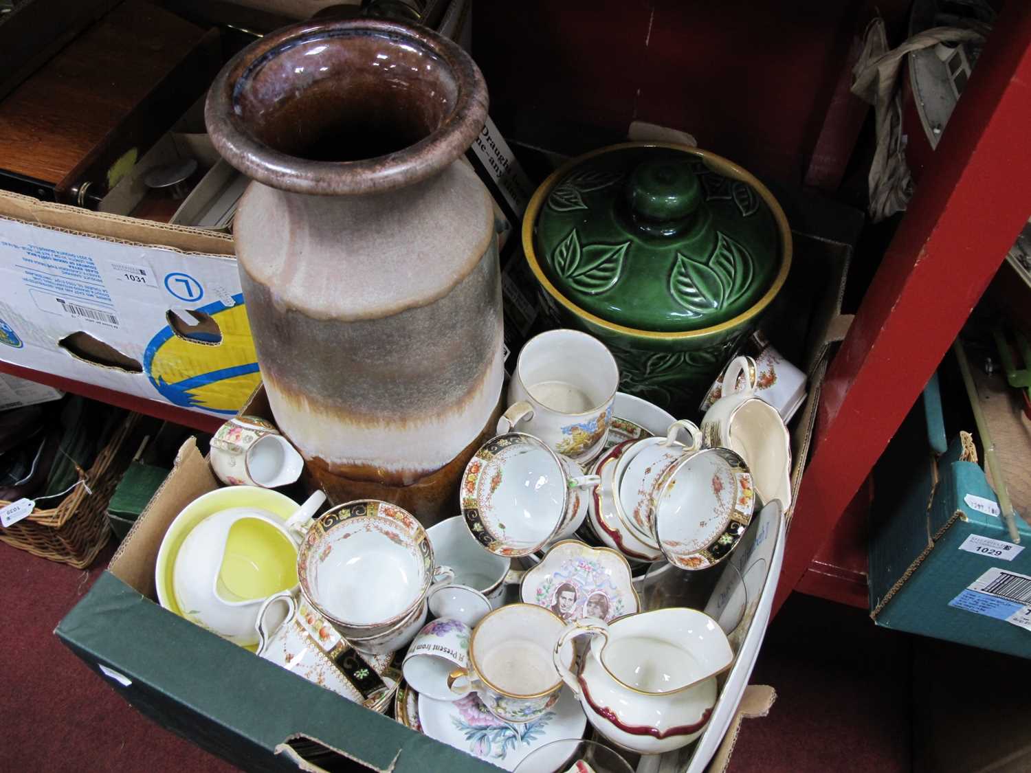 1960's German Vase, Keramik rum pot, early XX Century tea service:- One Box.