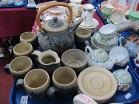 Studio Pottery Tea Service, of fifteen pieces, Oriental childs tea set:- One Tray.