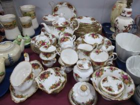 Royal Albert 'Old Country Roses' Table China, of approximately sixty five pieces, thirty four