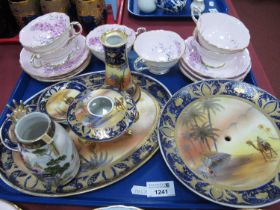 Paragon 'Lilac' Teaware, of twelve pieces, Noritake dressing table ware no visible chips, cracks,