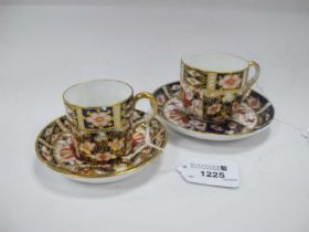 Royal Crown Derby imari pattern coffee can and saucer together with a Royal Crown Derby cup and