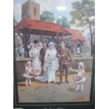 A Set of Three Framed and Glazed Sentimental WWI Prints - 'The Proposal', 'The Hasty Wedding' and '