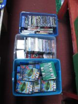 Three Boxes of DVD's, including titles such as Thunderbirds, Suprano's, Trigger Happy, The