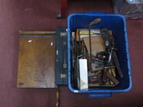 Tools - Record wrench, Stanley hand drill, Marples level, gullotine, etc:- One Box.