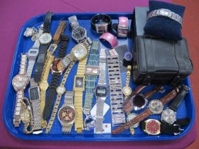 Assorted Ladies amd Gent's Wristwatches, including Seiko automatic (7005-7052), Chancellor DeLuxe,