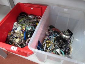 A Mixed Lot of Assorted Costume Jewellery :- Two Boxes