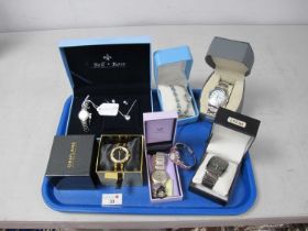 Modern Ladies and Gent's Wristwatches, including Henley, Pulse, Oriflame ladies black dial