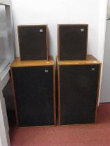 Two Pairs of Wharfedale Speakers, pair of Dovedale 3 and a pair of Chevin XP bookshelf speakers, (