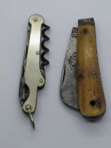 Turner and Co, Cutler to His Majesty, stag scales, pruner 10.5cm, Turner and Co, cutler to His