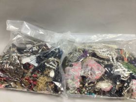 A Mixed Lot of Assorted Costume Jewellery:- Two Bags [956857] [444219]