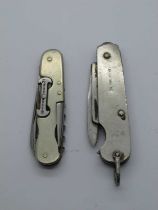 Military Jack Knife S.S.P 1945 crows foot, stainless 9.5cm, Sheffield made, two blades 16/12