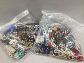 A Mixed Lot of Assorted Costume Jewellery:- Two Bags [586528] [917732]