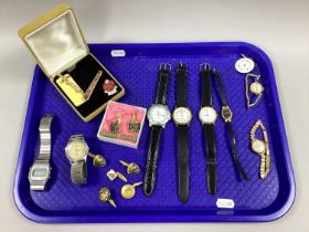 Ladies and Gent's Wristwatches, including Seiko digital, Citron, Ruhla, Oris, Everite, etc, fob