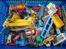 A quantity of unboxed die cast vechicles including Dinky, Corgi, Matchbox examples of interest a