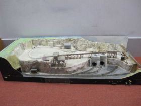 A scratch built wooden construction "009" Gauge model railway layout / diorama in the form of a