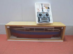 A scratch / kit built wooden construction battery operated radio controlled model of a Pleasure