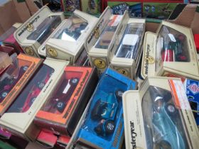 Approximately Thirty Six Diecast Model Vehicles, mostly 'Models of Yesteryear' woodgrain style boxes