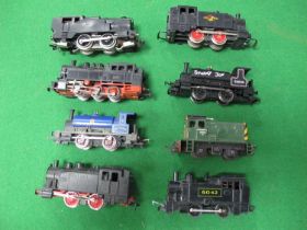 Seven "OO"/"HO" Gauge Tank Steam Locomotives, two Jouef 0-4-0 Br black R/No. 703, a T.T.R Three Rail