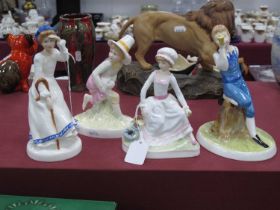 Royal Doulton Nursery Rhymes Collection Figurines, 'Little Miss Muffet', 'Tom Tom The Piper's