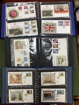 A Collection of Jersey First Day Benham Covers, mostly unaddressed in three Benham binders 190