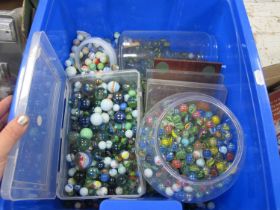 Large Quantity of Marbles, including white and colored examples:- One Bx.