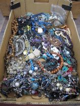 Ladies Costume Jewellery, beads necklaces, bangles, etc:- One Box.