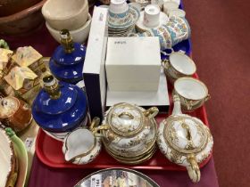 Worcester Celebration 2001 Trinket Box plus Two Dishes, Noritake tea set of eleven pieces, including